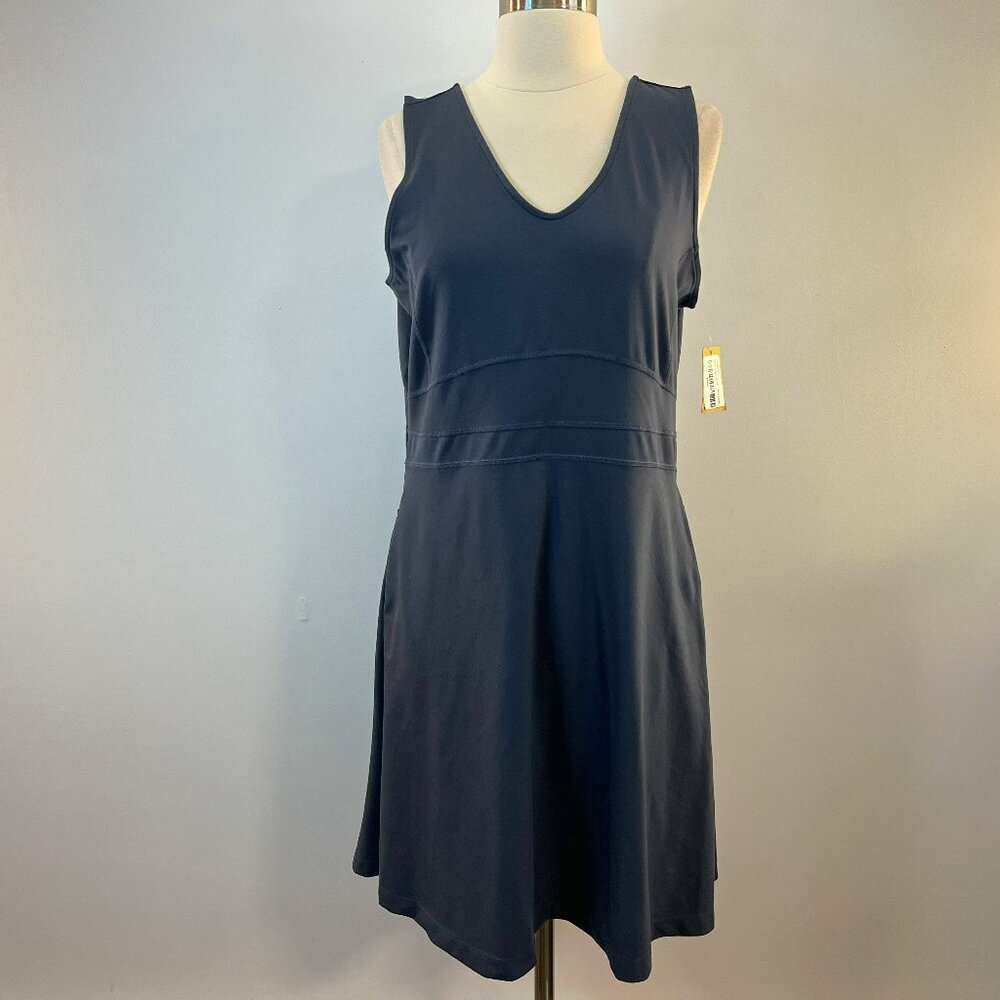 Title Nine Women's Dream V Neck Solid Indigo Dress - Size Large - NWT